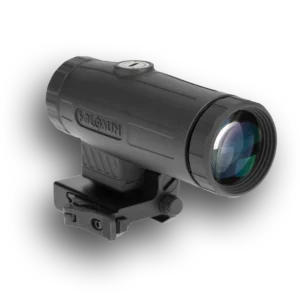 Magnifier, 3X Power, 28 Objective, QD Mount, 1/3 Riser, Switch To Side, Lens Cloth And Mounting Tool, Black, Aluminum Housing