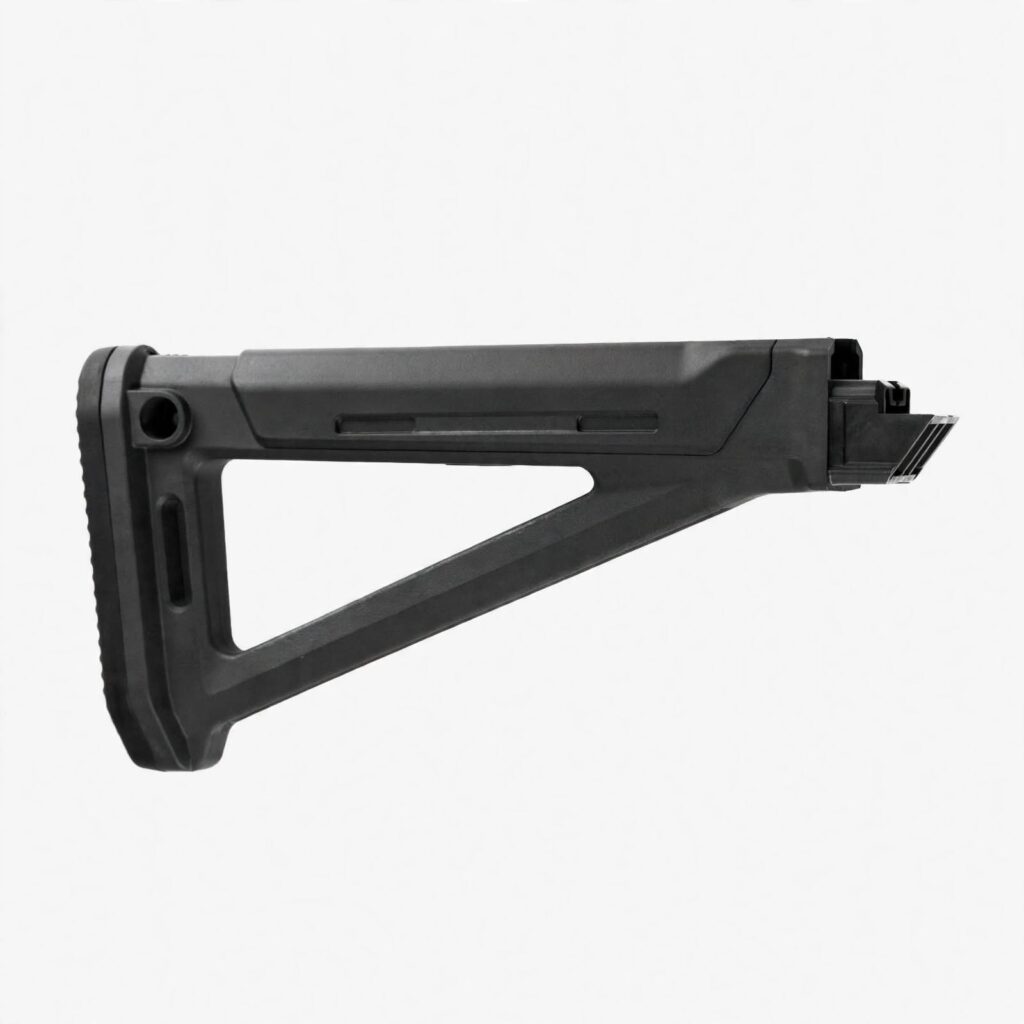 AK Stock, Fits AK Variants, Black, Rear Sling Mounts