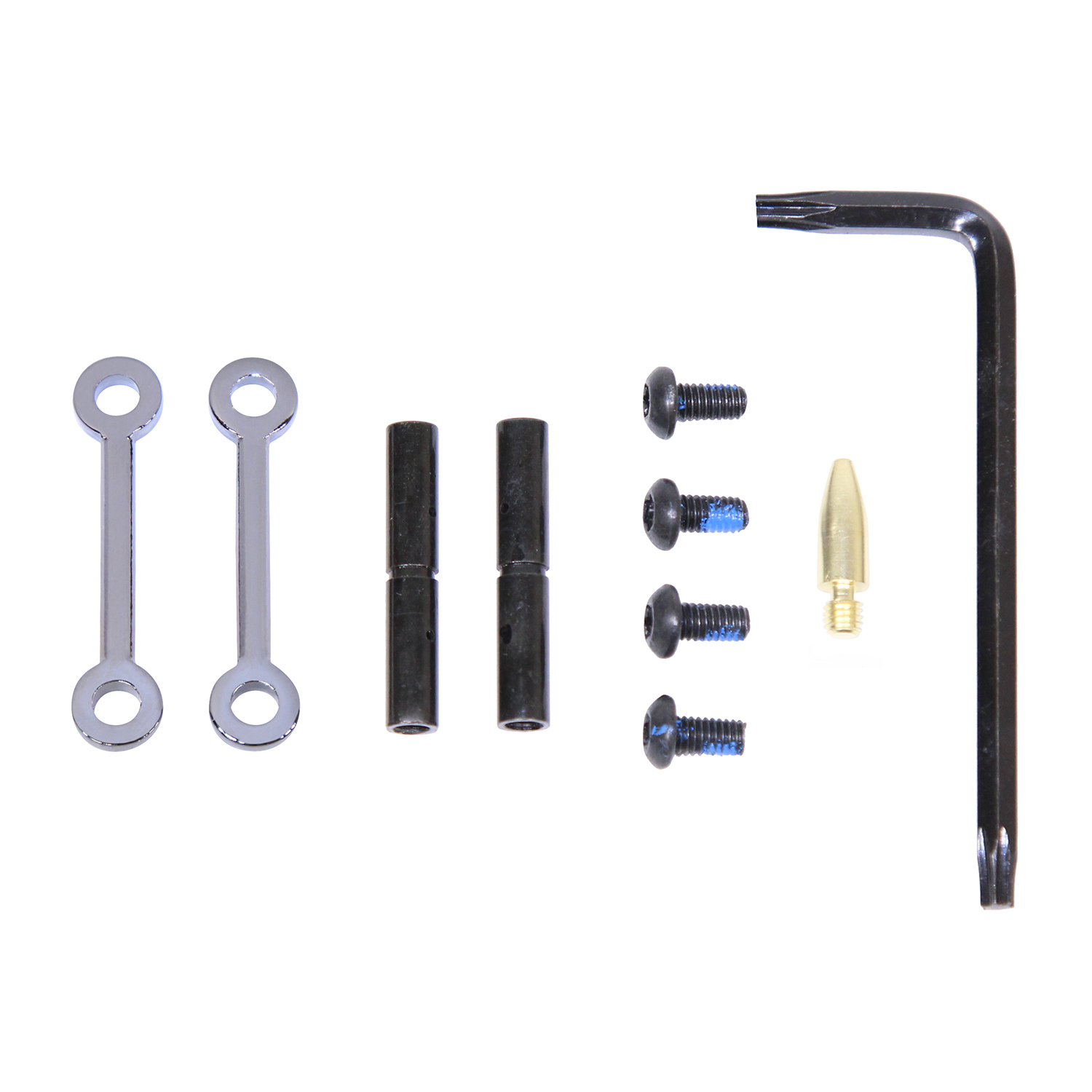 AR-15 Complete Anti-Rotation Trigger/Hammer Pin Set Black Chrome