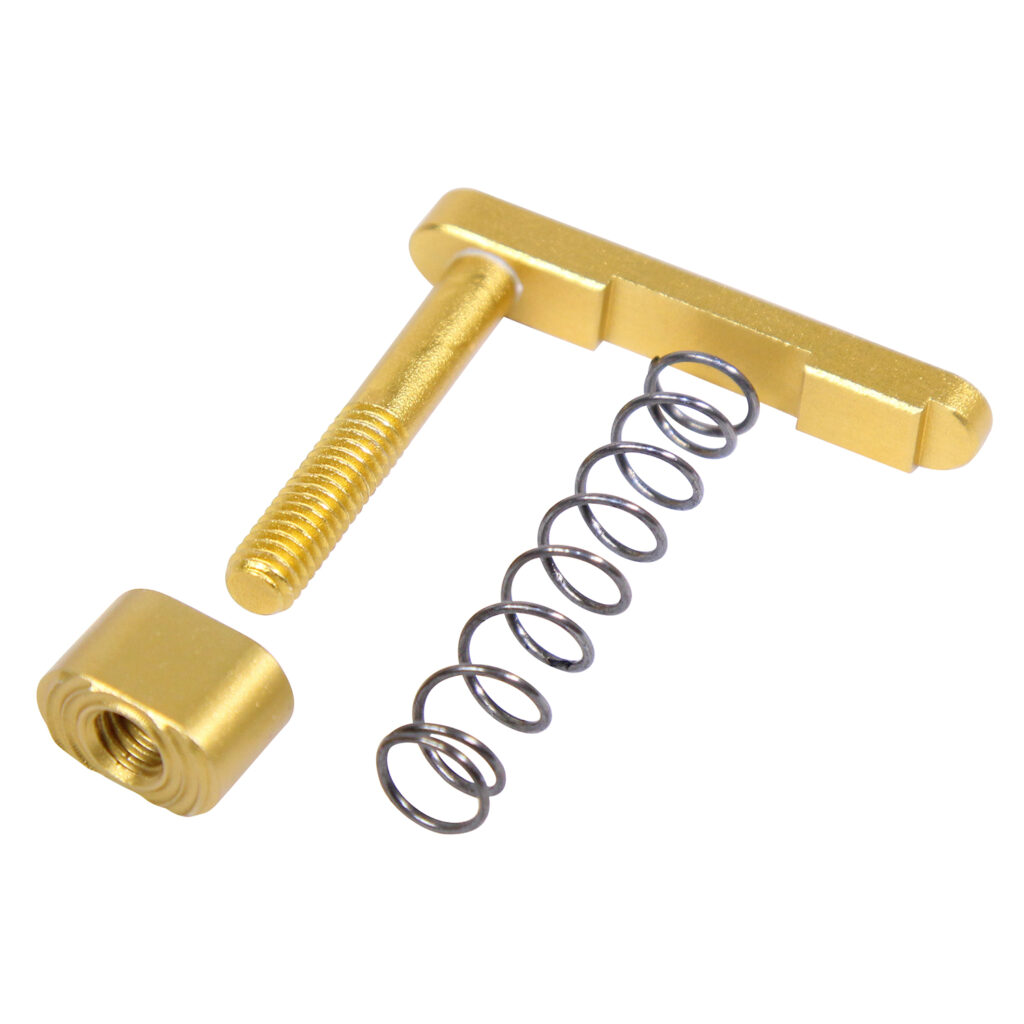 AR-15 Mag Catch Assembly Extended Button Gold